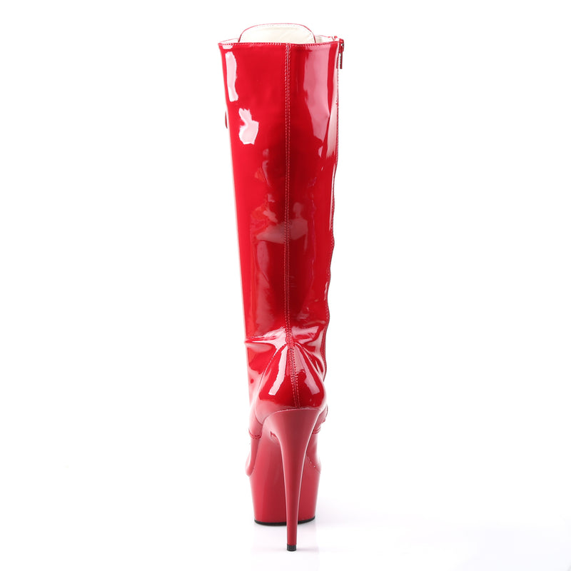 DELIGHT-2023 Pleasers 6 Inch Heel Red  Stripper Platforms High Heels