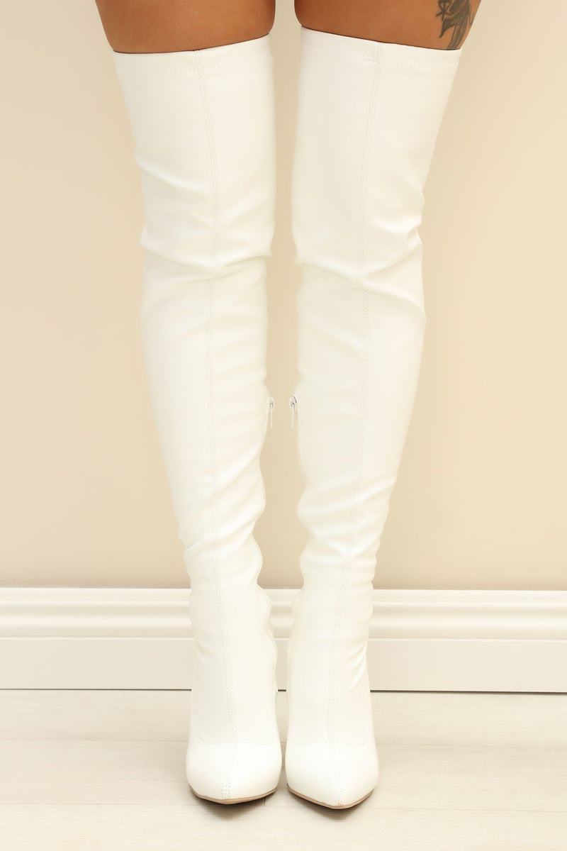 Impress You Over The Knee Boots - White
