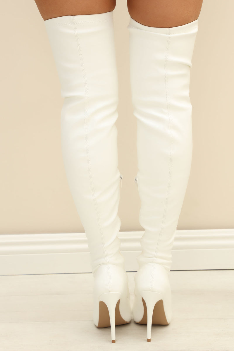 Impress You Over The Knee Boots - White