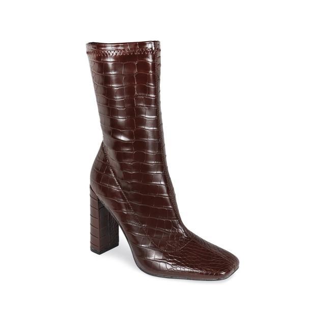 Women's High Heel Print Ankle Bootie, Winter Christmas Fashion
