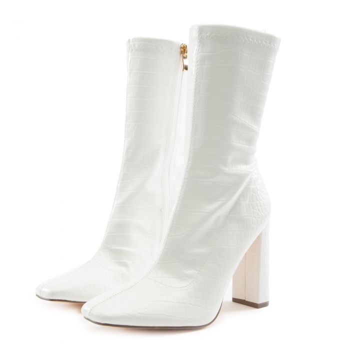 Women's High Heel Print Ankle Bootie, Winter Christmas Fashion