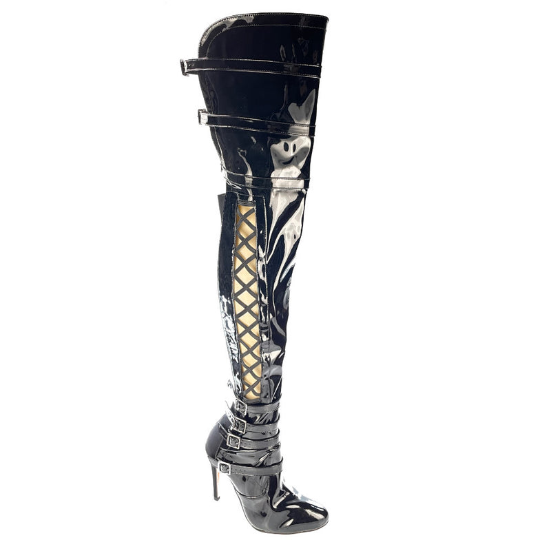 Thick Skin - Black Vegan Leather - Street Sole