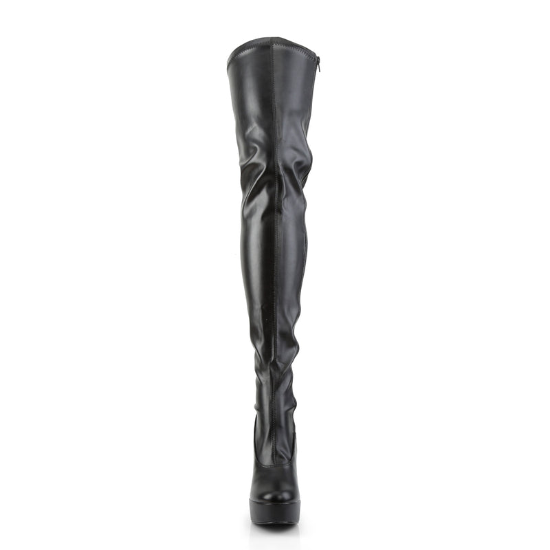 ELECTRA-3000Z Pleasers 5 Inch Heel Black Pole Dancer Platform Shoes