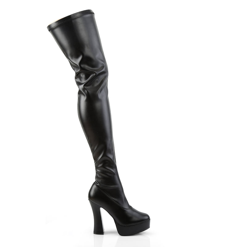 ELECTRA-3000Z Pleasers 5 Inch Heel Black Pole Dancer Platform Shoes