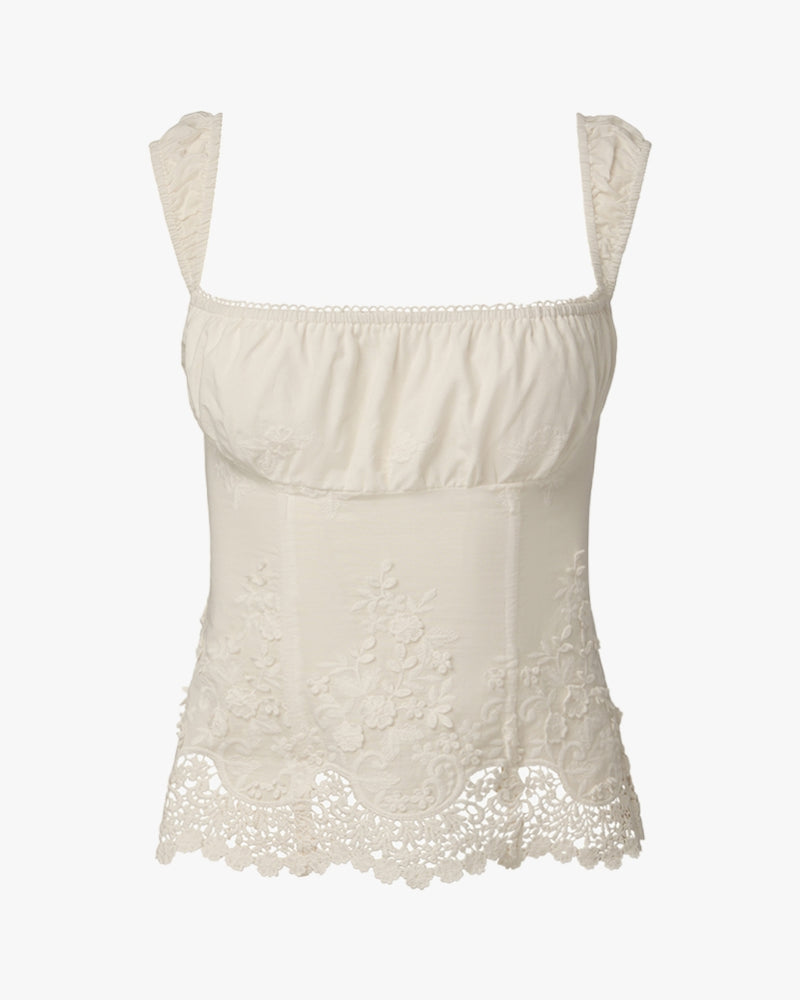 Wide Strap Ruched Cup Corset