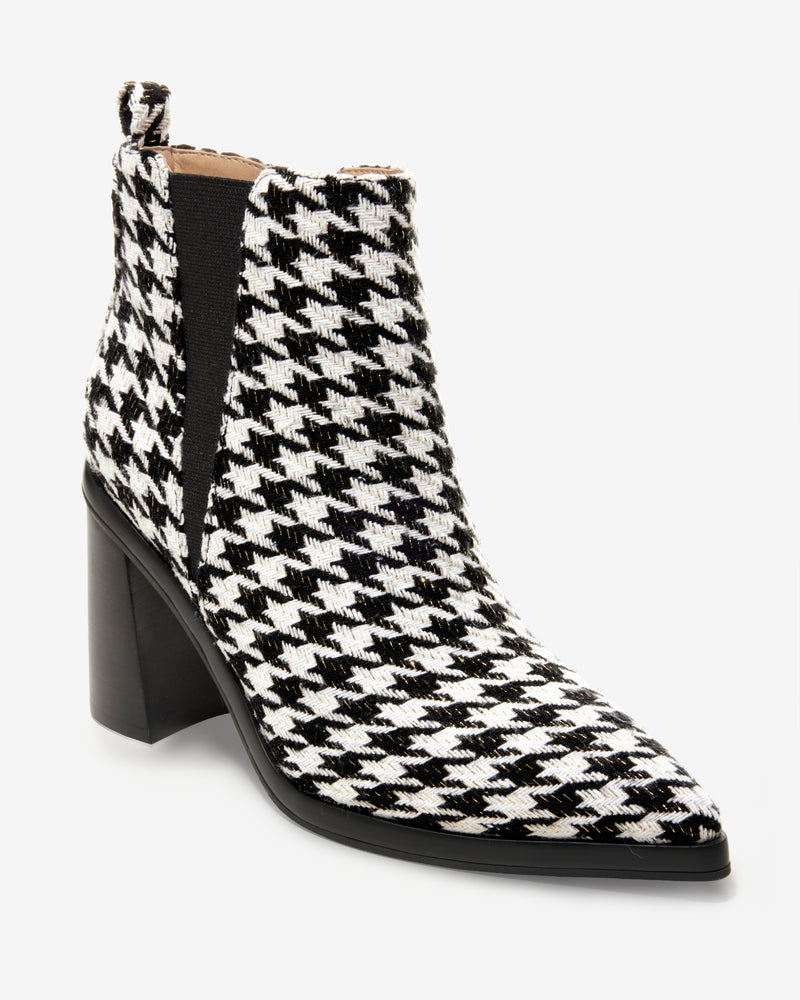 Houndstooth Bootie Black/White