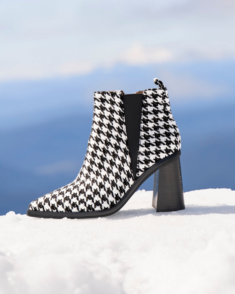 Houndstooth Bootie Black/White