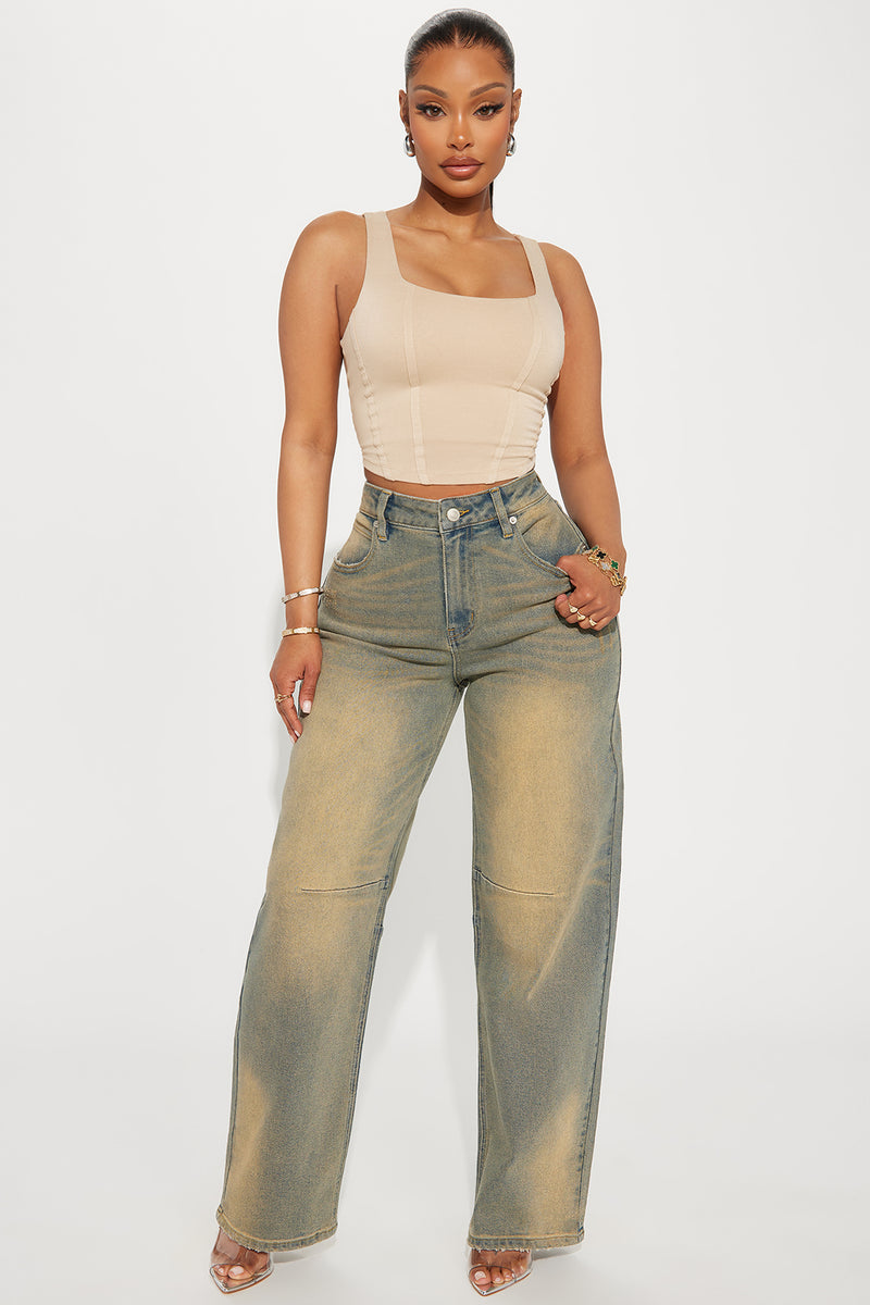 Amanza Corset Top - Taupe
