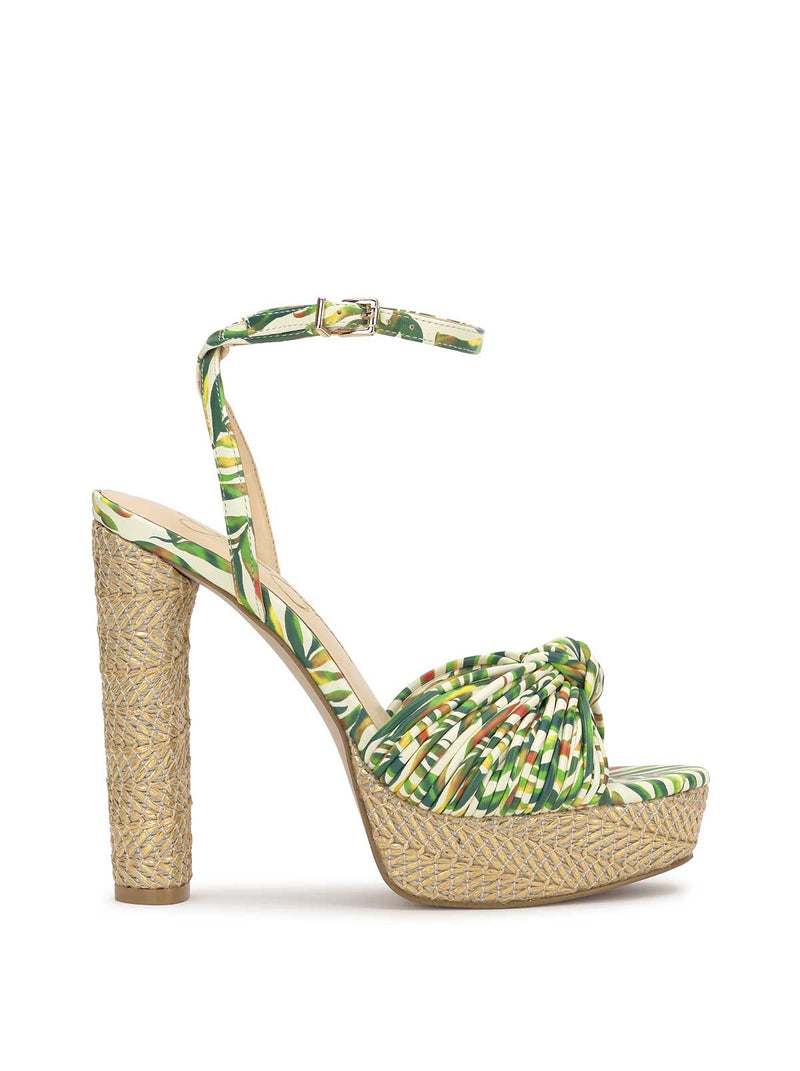 Immie Platform Sandal in Green Jungle