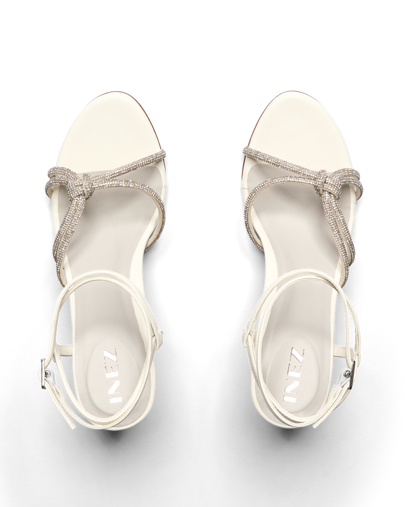 Daniela: Ivory Nappa with Crystals