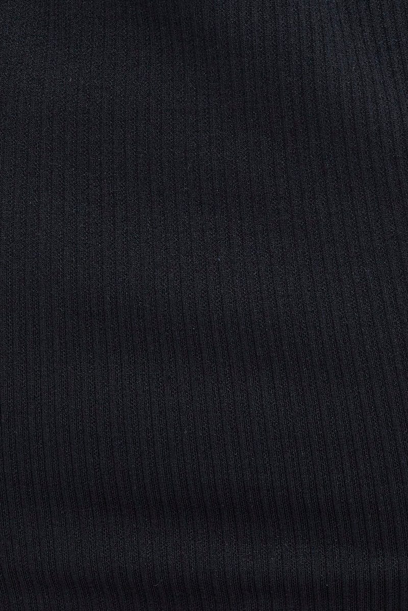 Black T-shirt Short Sleeve Crew Neck Seamless