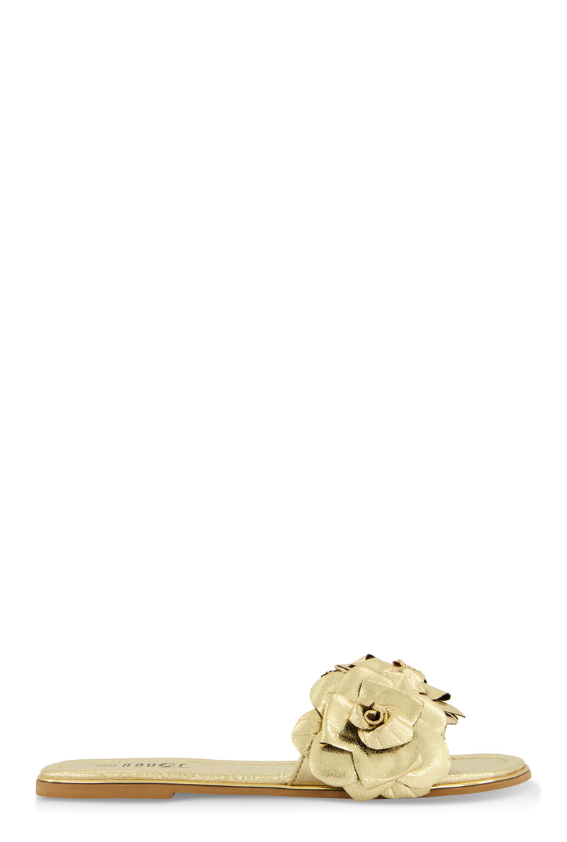 Floral Band Slide Sandals
