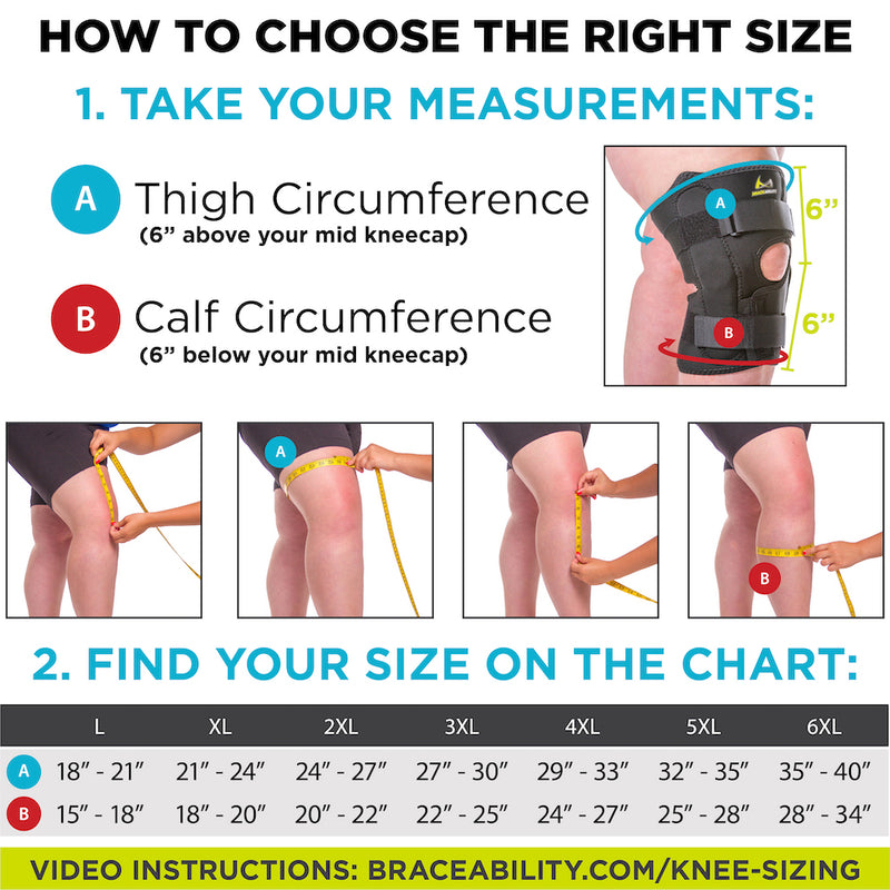 Plus-Size Knee Brace for Obesity – Bariatric Non-Slip Knee Support for Overweight and Obese Person with Large Thighs and Big Legs