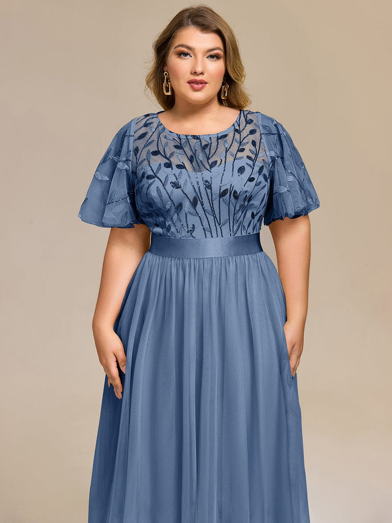 pretty TAYLOR|Plus Size Sequin Leaf Midi Evening Dress