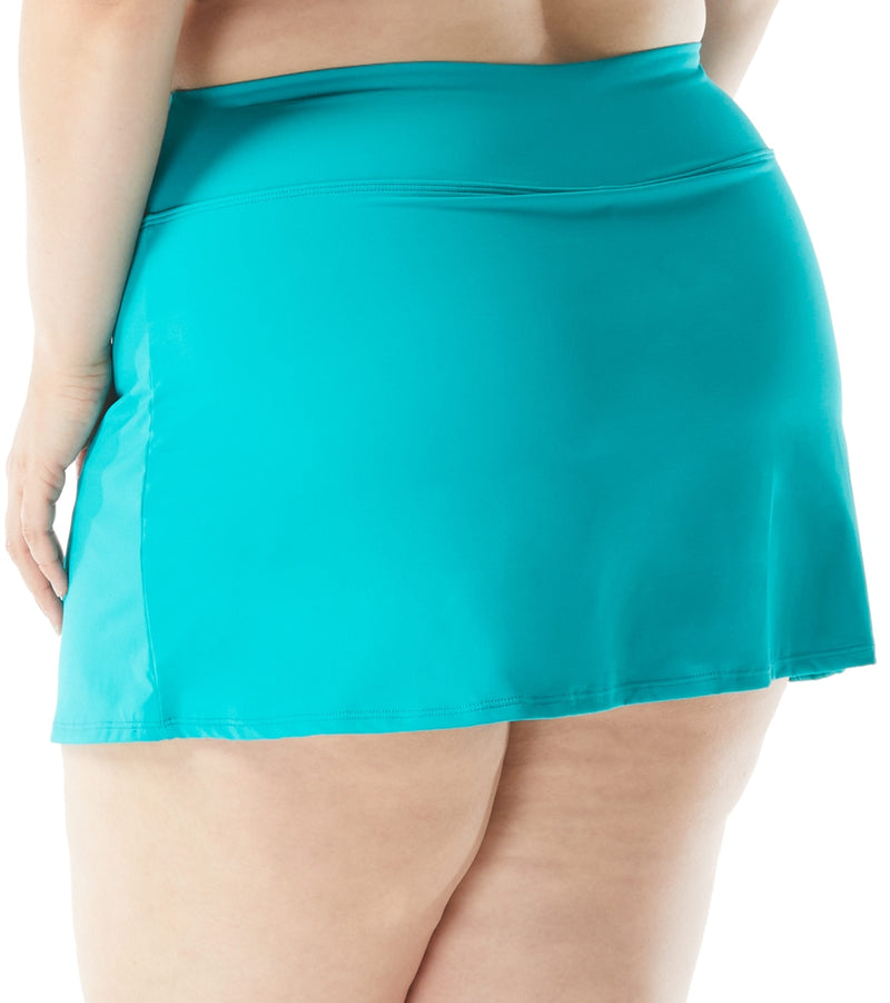 Beach House Plus Size Solid Emma Pull On Swim Skort