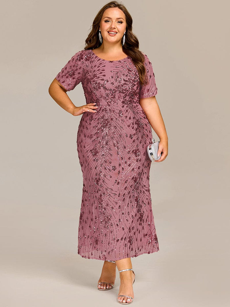 pretty HAYLEN|Plus Size Sequin Formal Wedding Guest Dress