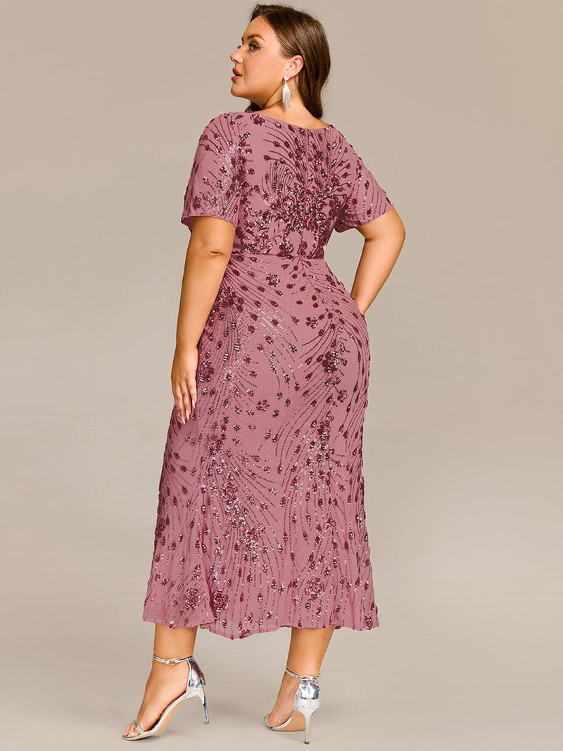 pretty HAYLEN|Plus Size Sequin Formal Wedding Guest Dress