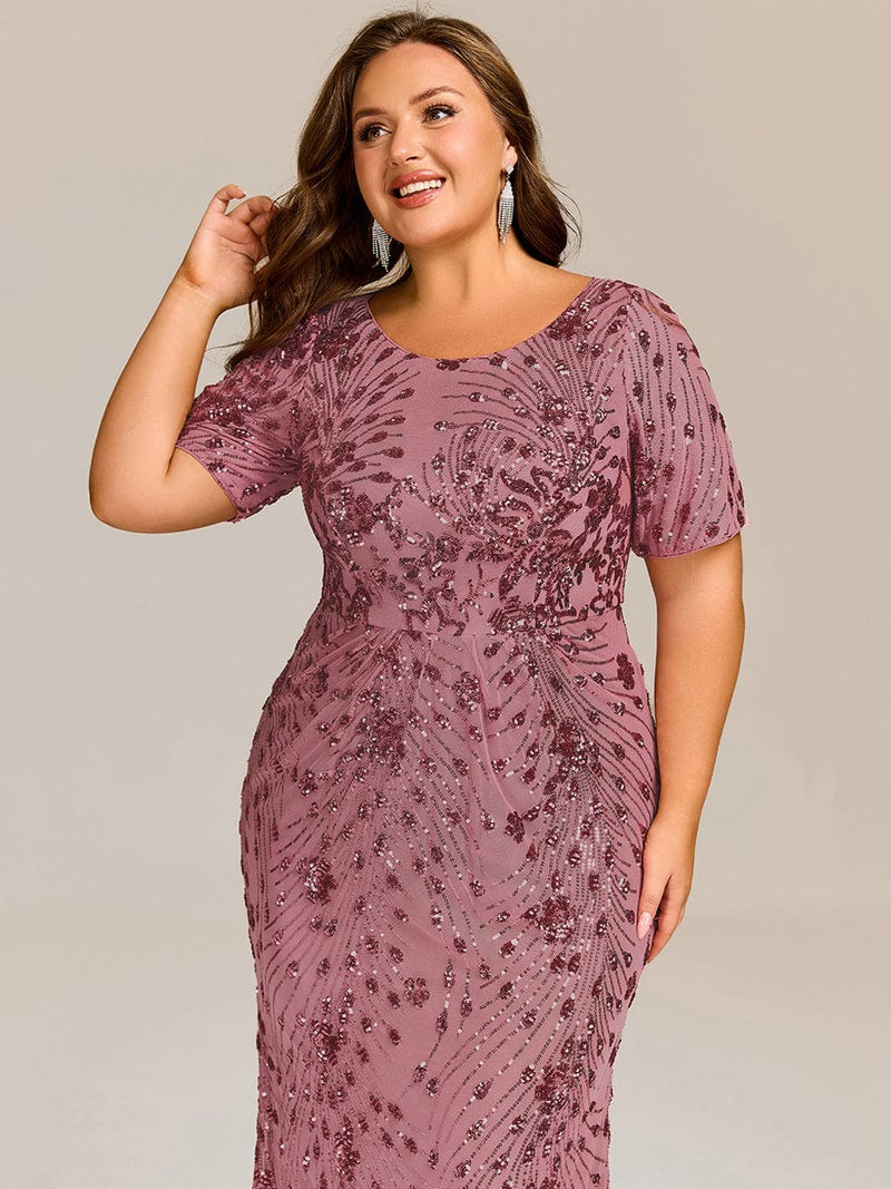 pretty HAYLEN|Plus Size Sequin Formal Wedding Guest Dress