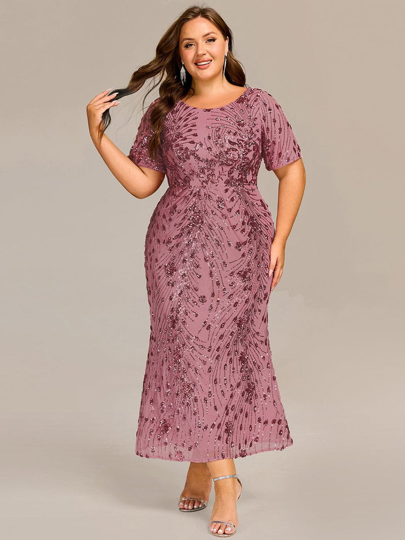 pretty HAYLEN|Plus Size Sequin Formal Wedding Guest Dress
