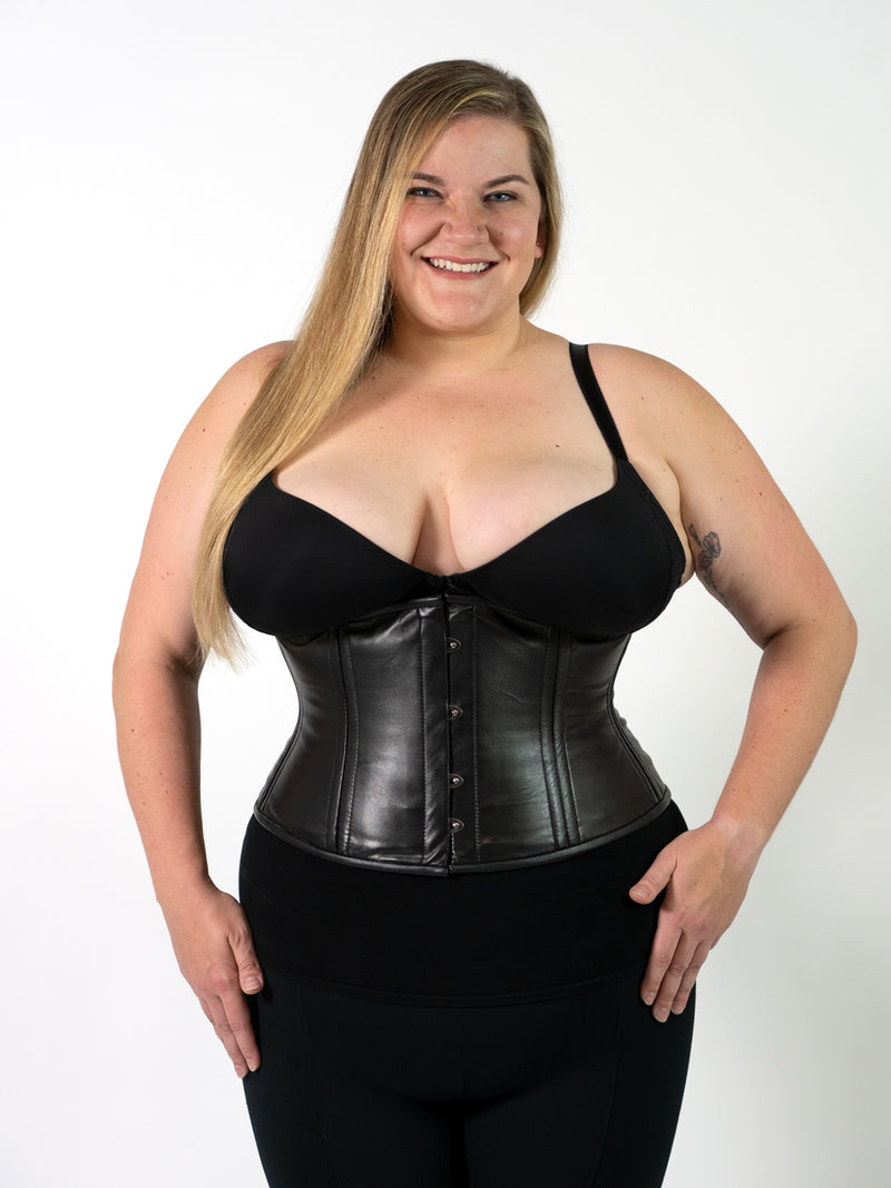 Plus Size Leather Romantic Curve Standard Underbust Corset : CS-411