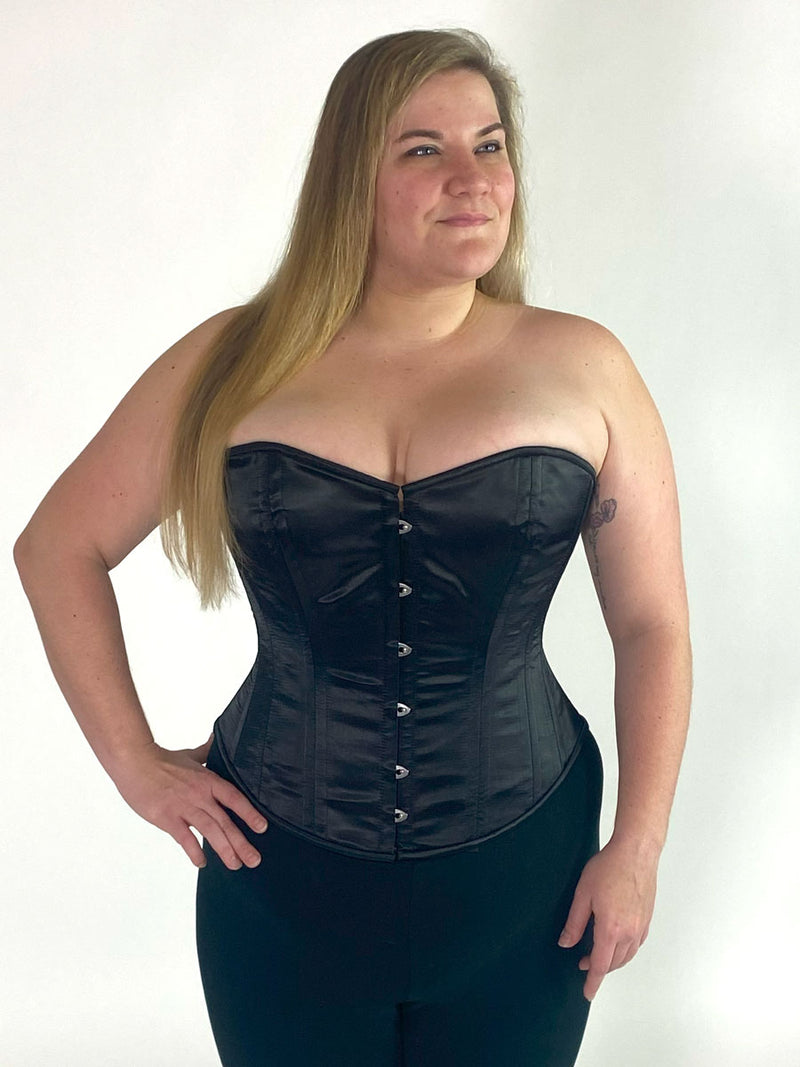 Plus Size Satin Romantic Curve Longline Overbust Corset : CS-530