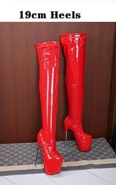 Custom Made Over The Knee Platform Stiletto Boots - Plus Size