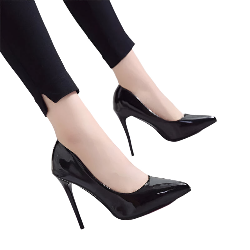 Plus Size 44 Sexy Office Lady High Heel Pumps for Women | Pointed Toe Dress Shoes | 11.5cm Heels Shallow Pumps for Parties & Formal Events