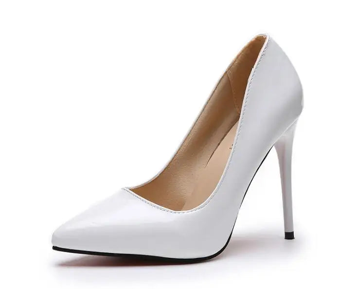 Plus Size 44 Sexy Office Lady High Heel Pumps for Women | Pointed Toe Dress Shoes | 11.5cm Heels Shallow Pumps for Parties & Formal Events