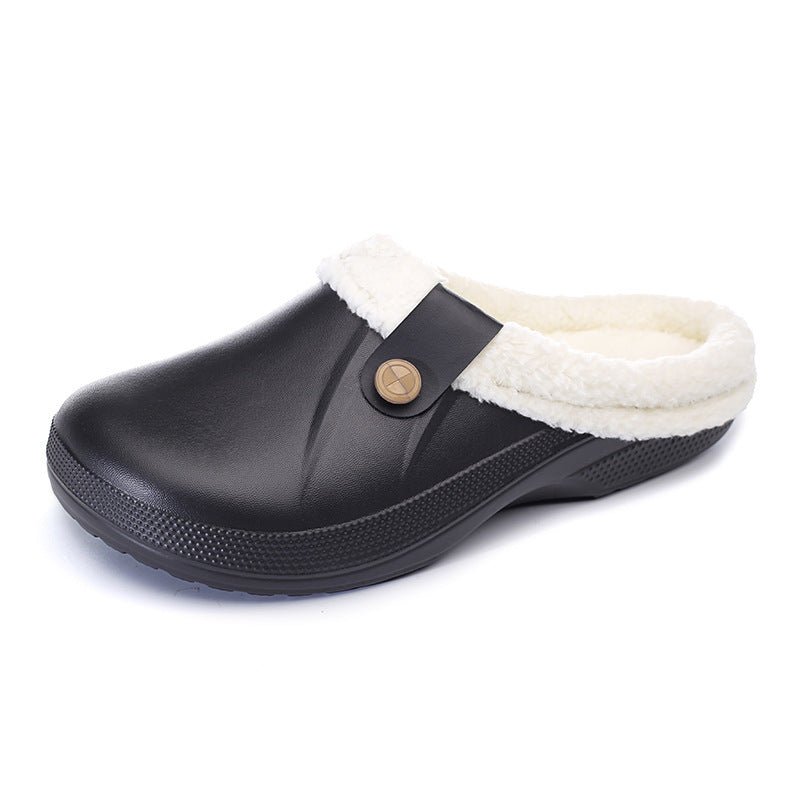 Female Plus Size Fleece-lined Home Cotton Slippers