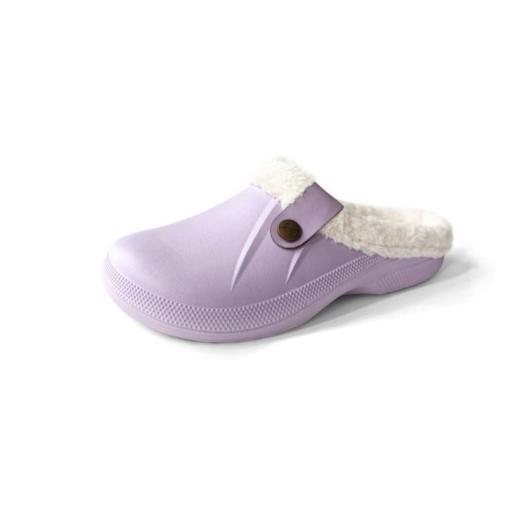 Female Plus Size Fleece-lined Home Cotton Slippers