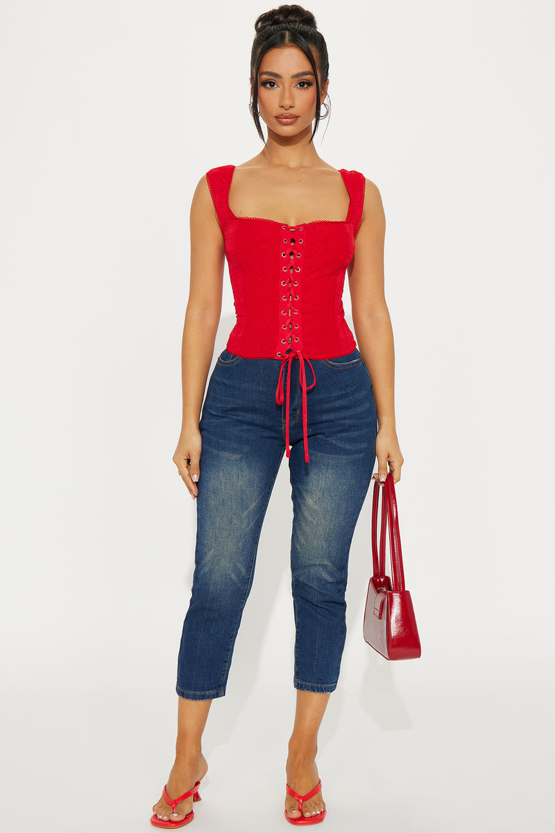 We Belong Together Corset Top - Red