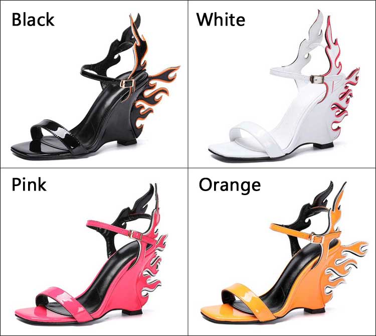 Flame - Drag Queen 10CM High Wedges/Platform Shoes -Plus Size