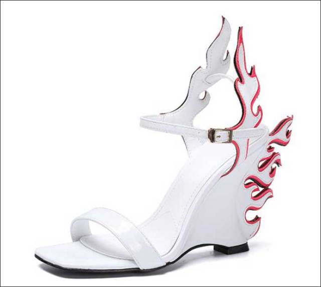 Flame - Drag Queen 10CM High Wedges/Platform Shoes -Plus Size