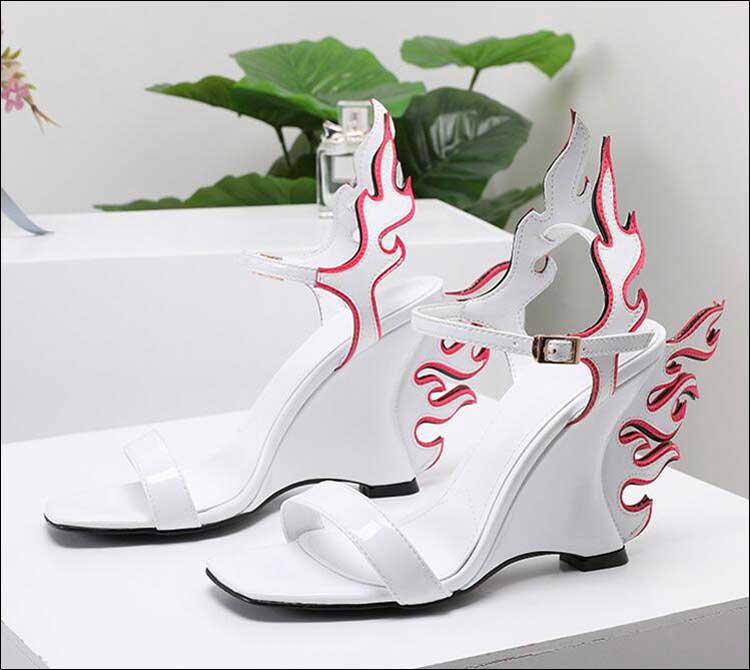 Flame - Drag Queen 10CM High Wedges/Platform Shoes -Plus Size