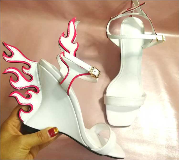 Flame - Drag Queen 10CM High Wedges/Platform Shoes -Plus Size