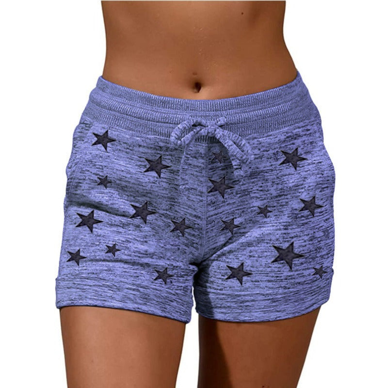 Women's clothing shorts casual and sport shorts comfortable elastic waist  -small and plus sizes