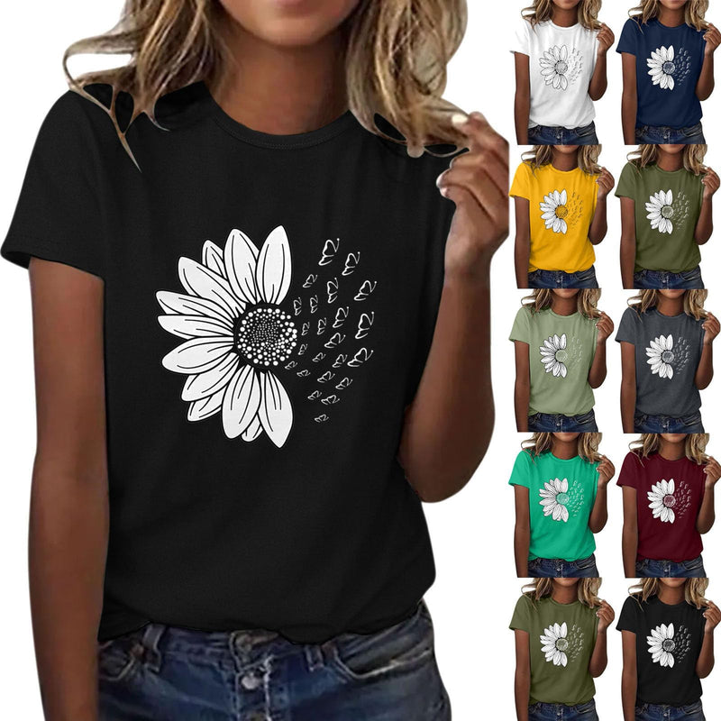 Day Prime Deals Today 2024 Summer Women Tops 2024 Trendy Womens Summer Tops 2024 Plus Size Women'S Cotton T Shirts Women'S Spring Clothing Women'S Short Sleeve Blouses White Top Women