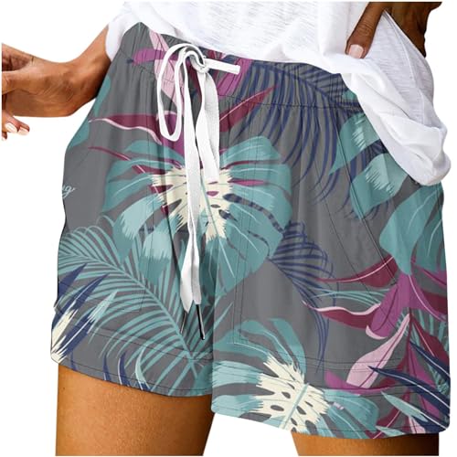 Generic Prine Deals Deal of The Day for Today Prime Plus Size Shorts for Curvy Women Prime of Day Clothes Women Clearance of Sale Today Black Dressy Shorts for Women, XX-Large, A01_gray