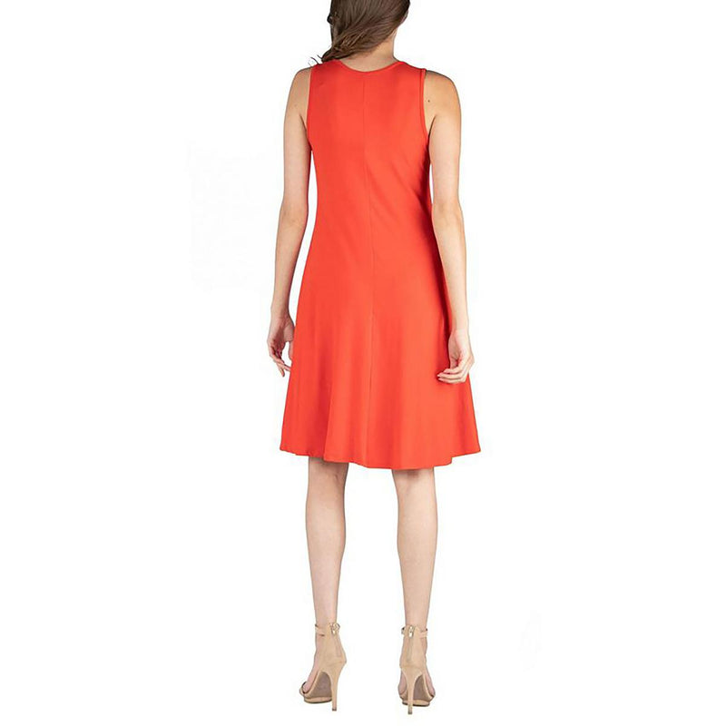 Plus Womens Sleeveless Fit &Flare Fit & Flare Dress