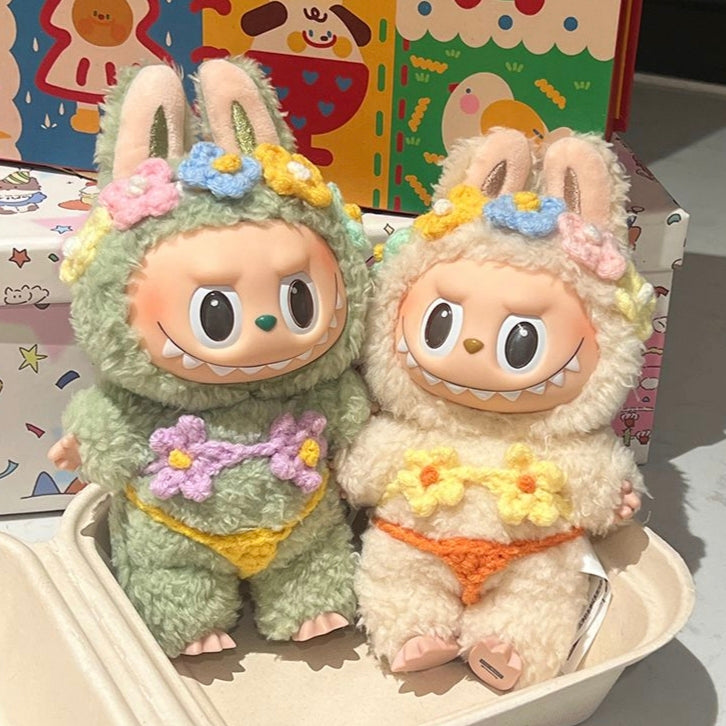 Doll Cloth Blossom Knit Bikini Duo For Labubu - 063