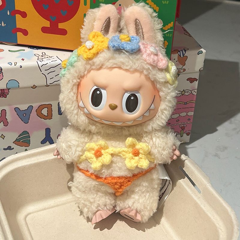 Doll Cloth Blossom Knit Bikini Duo For Labubu - 063