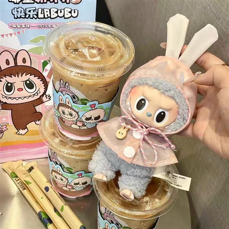 Doll Cloth DripDrop Critter Raincoat For Labubu - 053