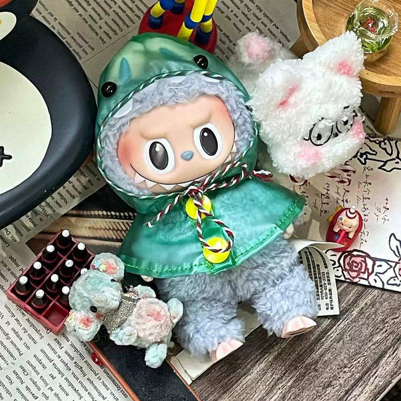 Doll Cloth DripDrop Critter Raincoat For Labubu - 053