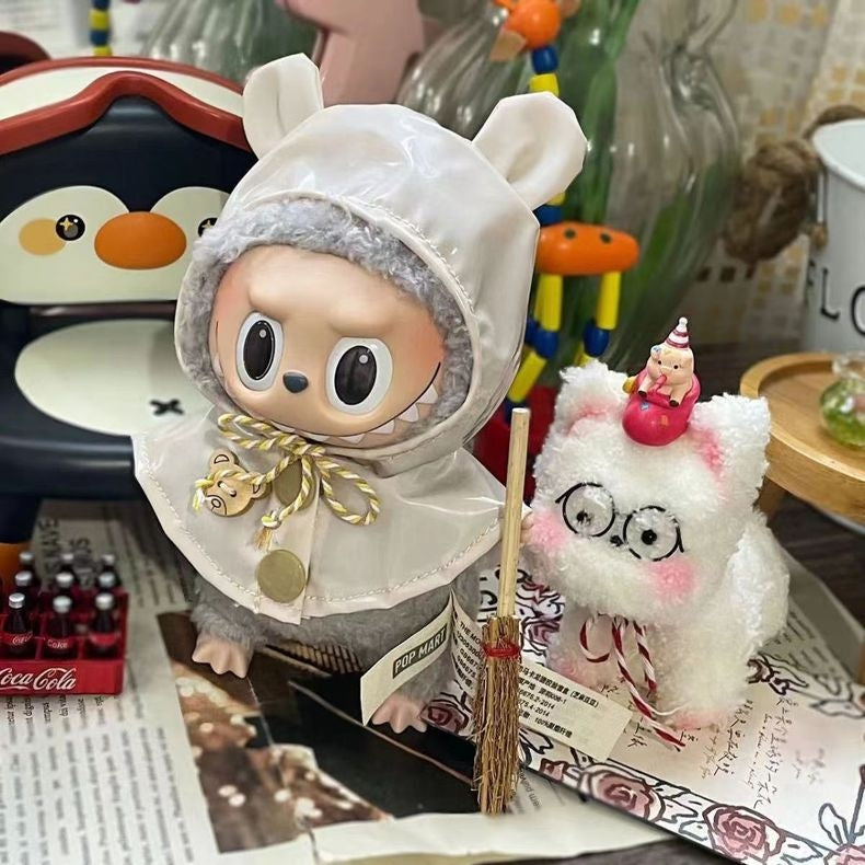 Doll Cloth DripDrop Critter Raincoat For Labubu - 053
