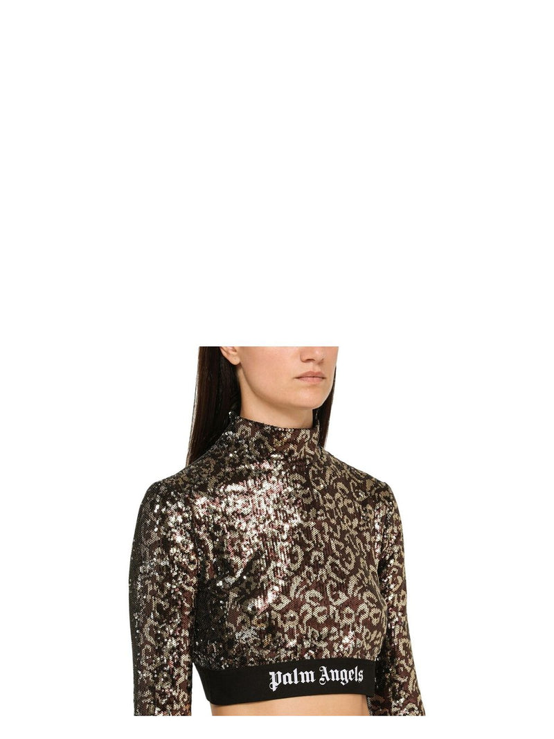 EMBELLISHED POLYESTER TOP