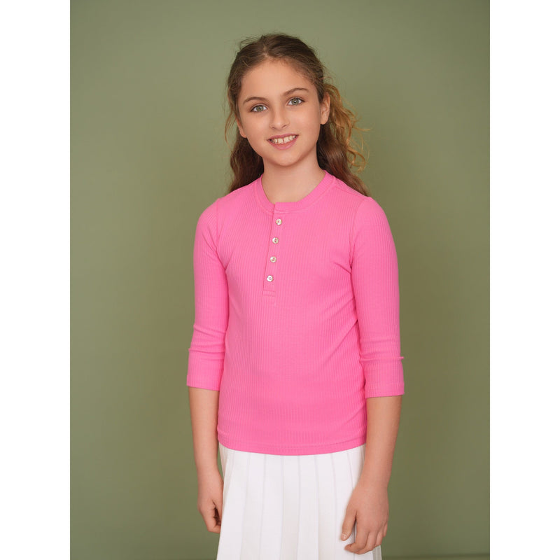 Melange Rib 3/4 Tee