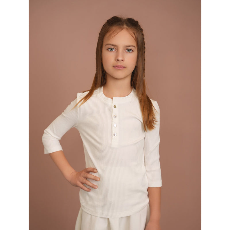 Melange Rib 3/4 Tee