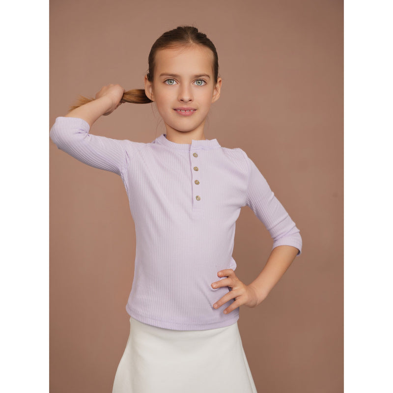 Melange Rib 3/4 Tee