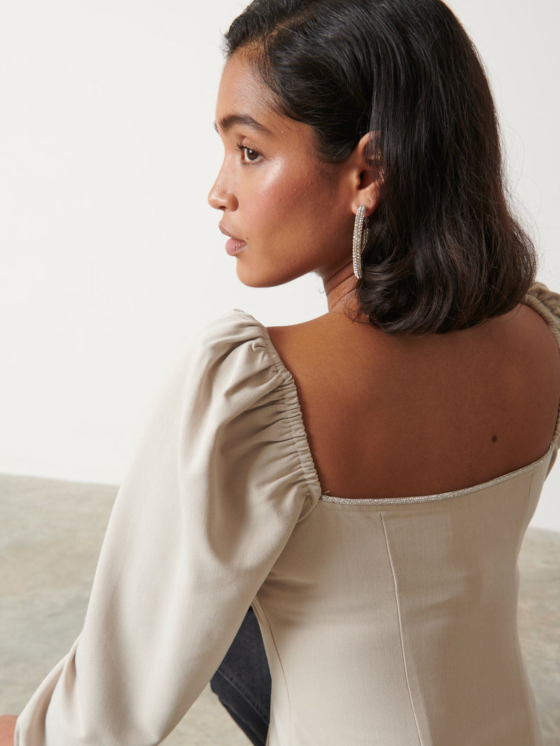 Niamh Embellished Top Stone