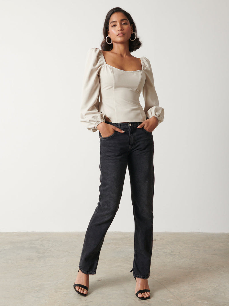Niamh Embellished Top Stone